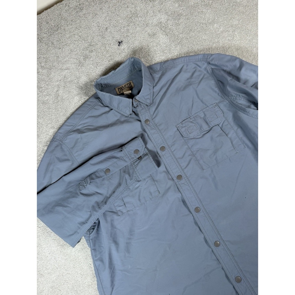 Duluth Trading Shirt Mens‎ XL Coolplus Sport Vented L/S Snap Lightweight Read**